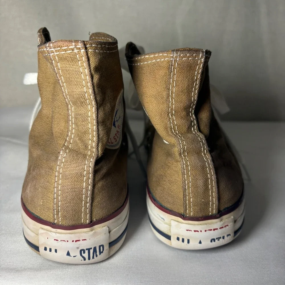 Converse Chuck Taylor All Star High Top Brown Canvas Sneakers Grunge Shoes - Picture 5 of 11